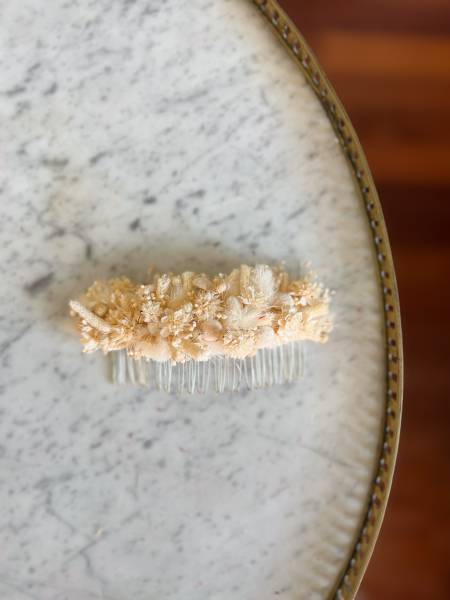 Peignes et Bijoux Fleuris en Fleurs Séchées par Fleurs d'Auteuil : Livraison Partout en France