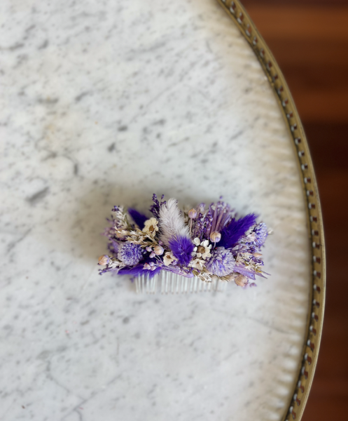 Peignes et Bijoux Fleuris en Fleurs Séchées par Fleurs d'Auteuil : Livraison dans le 14e Arrondissement de Paris