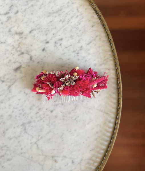 Peignes et Bijoux Fleuris en Fleurs Séchées par Fleurs d'Auteuil : Livraison sur l'Ensemble du Territoire Français