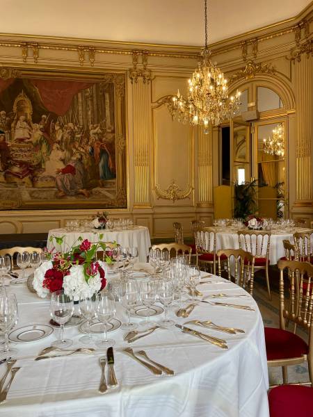 Fleurissement de Cérémonies de Bar-Mitsvah et Bat-Mitsvah à Neuilly-sur-Seine avec Fleurs d'Auteuil