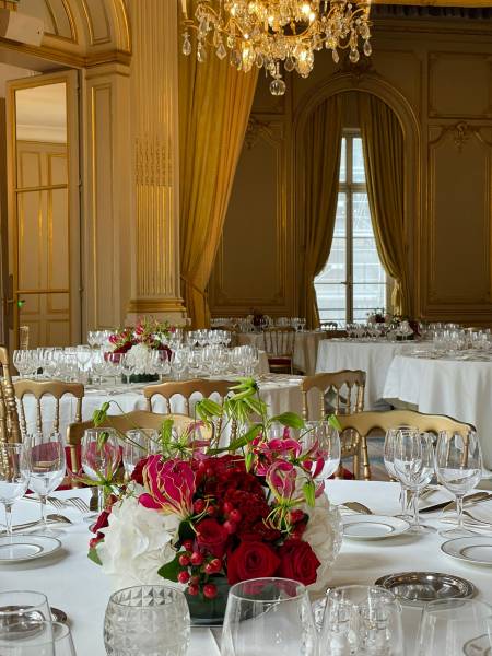 Centres de Table pour Réceptions à Paris 11e Arrondissement avec Fleurs d'Auteuil